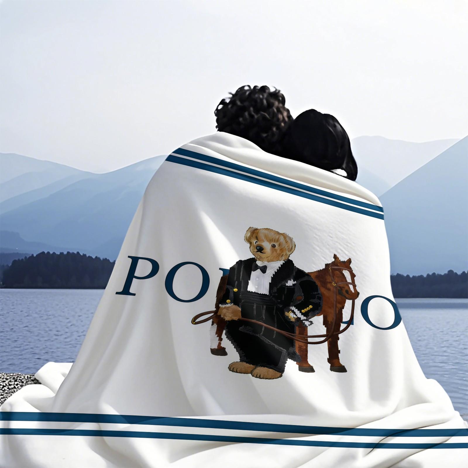 Bear Pattern Blanket, Daily Holiday Birthday Gift For Kids And Adults, Soft, Warm And Lightweight Plush Blanket, Suitable For Bed, Sofa, Car, Room Decoration, Soft Flannel Blanket