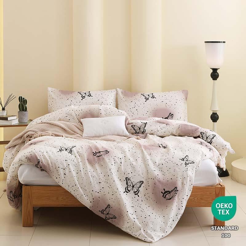 3-Piece Soft & Breathable White Butterfly Duvet Cover Set.Suitable for bedroom and guest room decoration.Includes 1 duvet cover and 2 pillowcases.Stylish and comfortable, an excellent bedding set and bedroom accessory.Ideal for all seasons.