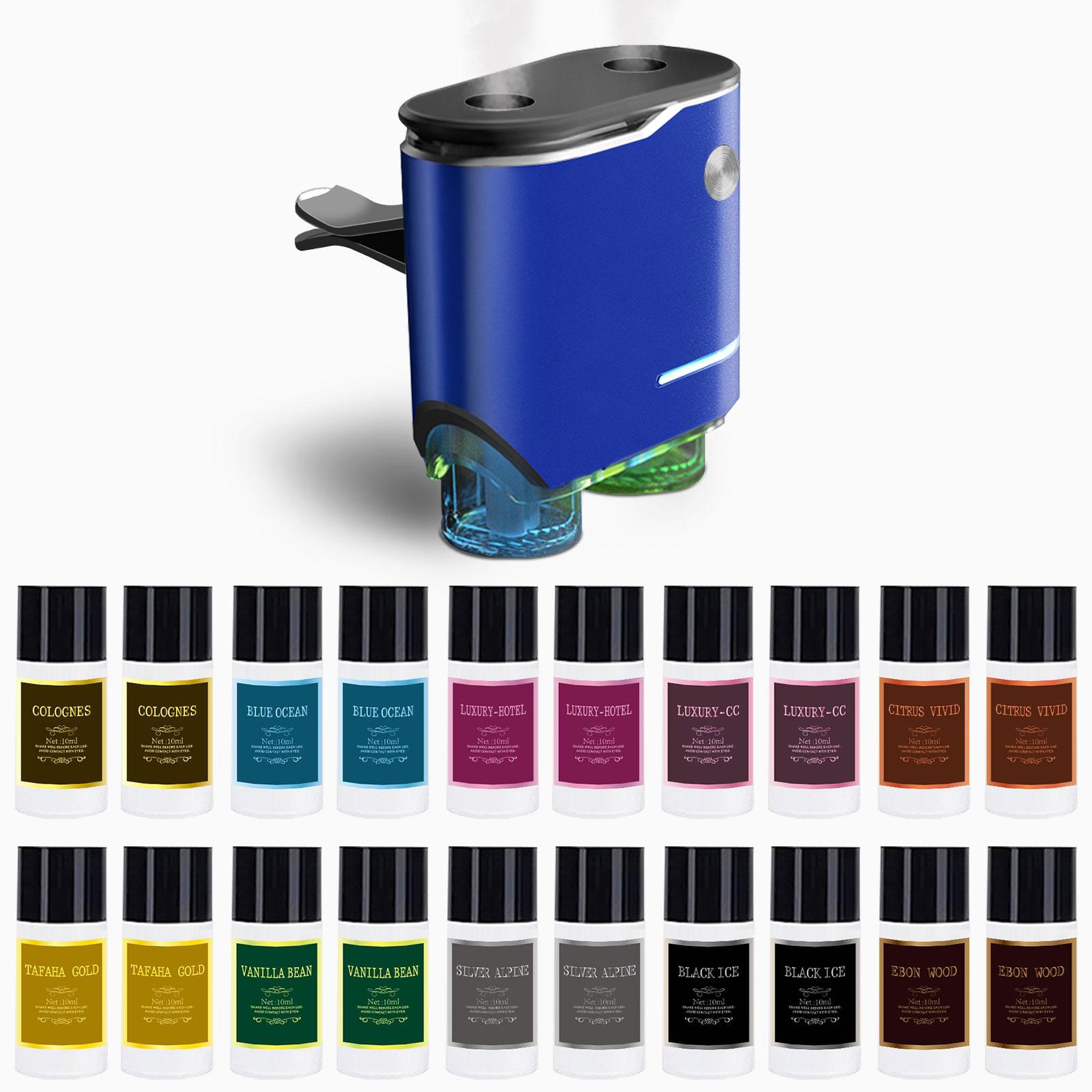 New Car Air Freshener Diffuser - 20pcs Scented Fragrance Essential Oil, Dual Sprayer Car Aroma Diffuser, Car Accessories Luxury Gift Set