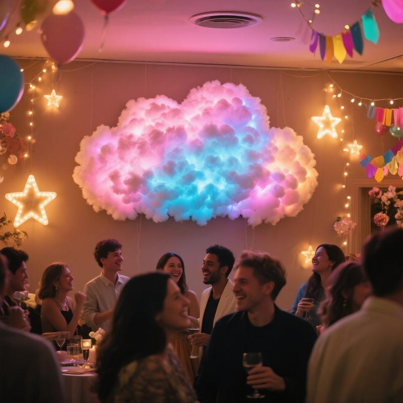 314.96-inch LED Cloud Light with Music Rhythm, DIY Rayon Night Light, Suitable for Bedrooms and Game Rooms - USB Powered, Vibrant Light, Perfect for Christmas Gifts, Parties, Cafes, Bedroom Atmosphere | Dynamic Visual Effects, Nightlight for bedroom