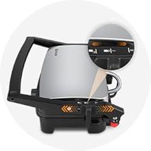 Panini Maker, iSiLER 2 Slice Panini Press Grill, Electric Sandwich Maker Non-Stick Coated Plates, Opens 180 Degrees for Cooking Breakfast Snacks