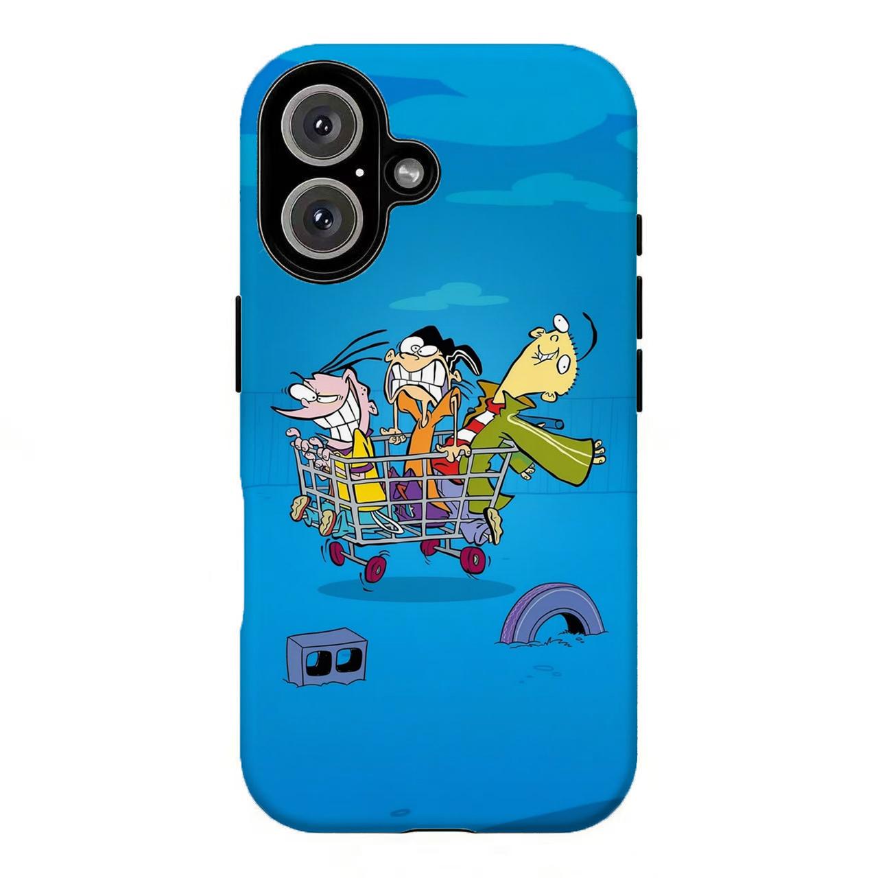 FL-Ed Edd n 3ddy 90s Cartoon Phone Case,Retro Nostalgic Aesthetic Cover For iPhone 11 12 13 14 15 16 17 Air Pro Max for Samsung S26 S25 S24 S23 S22 S21 Case,Gift for her/him/fans