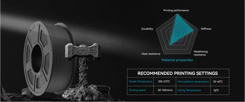 PLA Matte 3D Printer Filament 1KG 1.75mm SUNLU Matte PLA Filament - Neatly Wound, 1KG/Roll