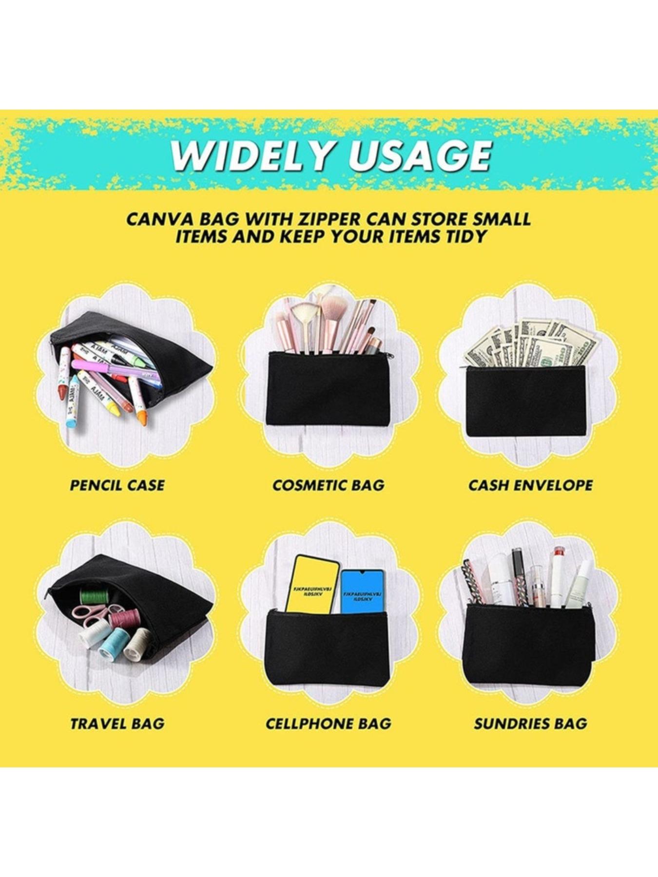 Cute Poodle Print Zipper Pouch Portable Cosmetic Bag Small Storage Bag for Women Girls