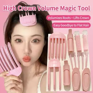 13pcs High Crown Volume Magic Tool Root Lifter Volumizing Hair Clips No Heat Fluffy Hair Root Clip Natural Volume Hair Styling Tools for Women Flat Hair Curly Hair Salon Home Use Zero Damage Fuller Hair Accessories