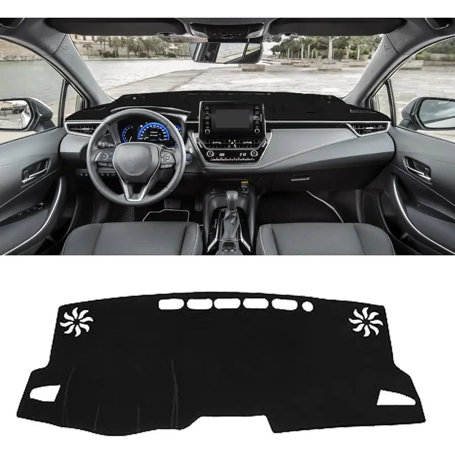 Dashboard Cover Dash Mat for Toyota Corolla 2019-, Dash Accessories, Dash Board Protector, Car Interior Protection, Easy Installation, Vehicle Interior Accessories