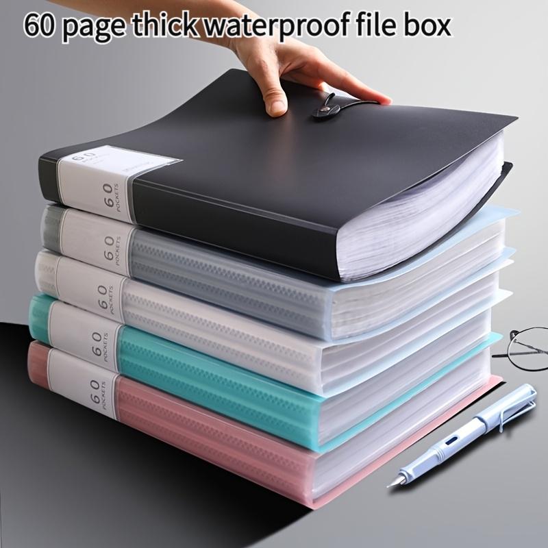 File bag for A4 folders, Office supplies, high transparency and waterproof, suitable for storing A4-sized documents and papers, convenient for storage and organization, an ideal folder for storing family, school, and office documents