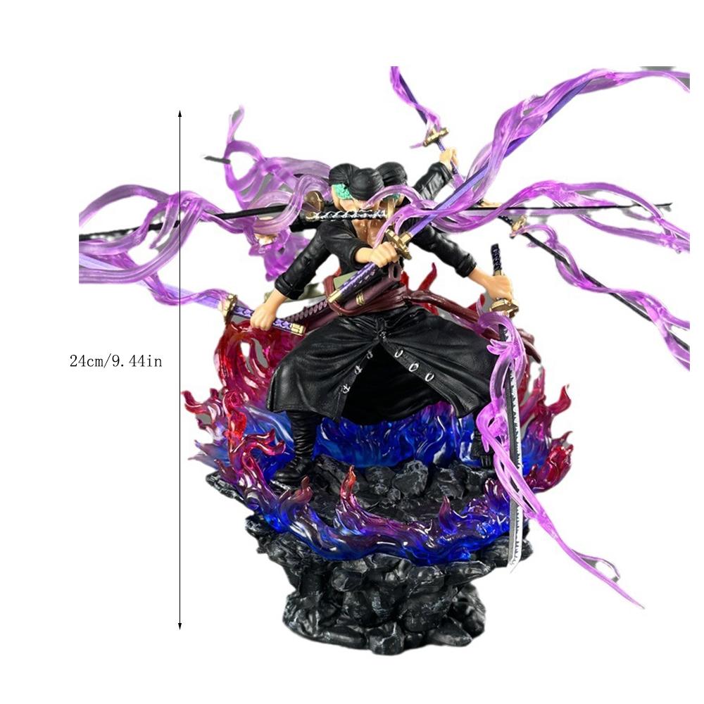 One Piece Roronoa Zoro Ashura Figure, 9-Sword Style Demon God Statue, Ultimate Gift for Otakus & Anime Lovers, Collectible Figurine