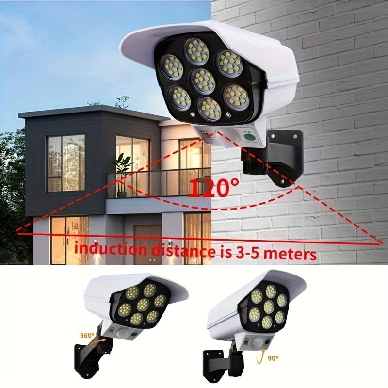 One Outdoor Sports Sensor Solar Light, A Fake Camera Solar Light, 77 LED Spotlights With Remote Control, Wireless Floodlight Fake Security Camera, Suitable For Hotels, Porches, Gardens, Terraces, Private Paths