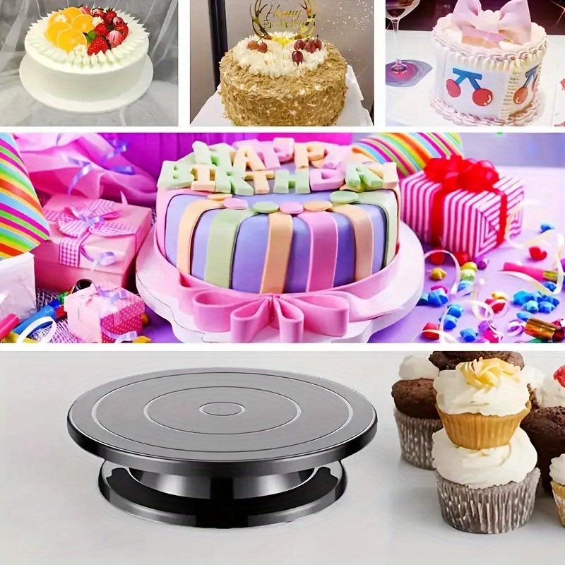 Cake Stand Rotating Dessert Display Rack, Durable Base and Smooth Rotation for Cake Decorating Baking Art Creation Kitchen Tool Party Cake Stand