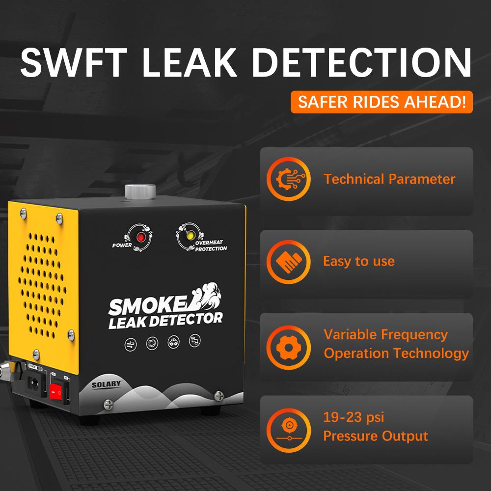 SOLARY Mini Smoke Leak Detector with Built-in Air Pump – Compact EVAP & Vacuum Leak Tester for 12V Cars, Trucks & Motorcycles SOLARY Mini Smoke Leak Detector with Built-in Air Pump – Compact EVAP & Vacuum Leak Tester for 12V Cars, Trucks & Motorcycles