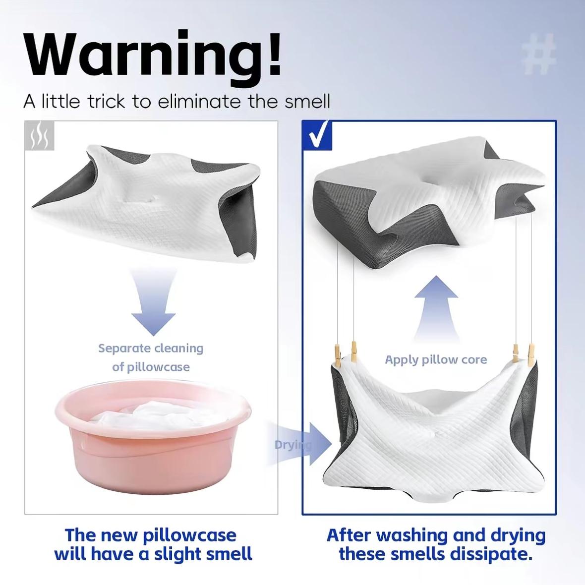 Memory Foam Soft Neck Pillow, 1 CountComfortable Neck Support Pillow and Neck RestCushion for Sleeping, Supportive Memory Foam