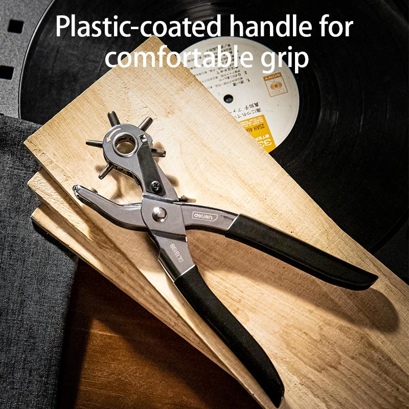 Leather Hole Puncher Tool for Belts, Watch Bands, Handbag Straps and More, Precision Multi-Size Fabric & Leather Hole Puncher for Crafts & Easy DIY Belt Holes