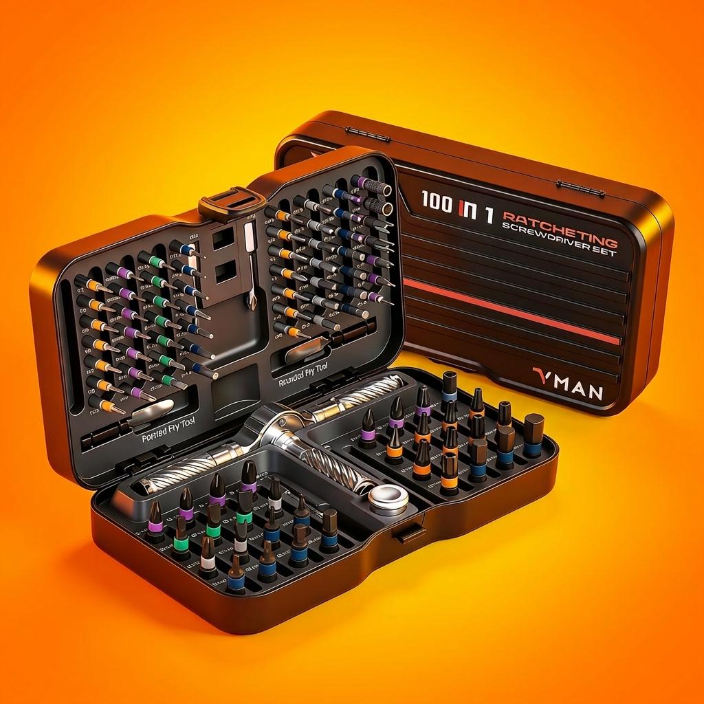 Advanced Ratchet Screwdriver Set, 24/40/66/100-In-1 Magnetic Drill Bits, Home Repair Tool Kit, Replaceable Screwdriver Bits, Detachable T-Type Handle, Furniture, Bike, Computer Maintenance #GLOBAL PICKS