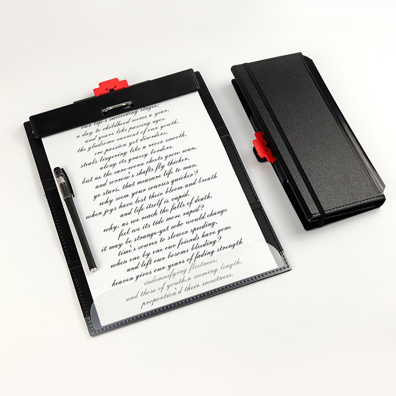 Tri-Fold PP Plastic Nursing Clipboard, Letter-Size 3-Panel Foldable Medical Folder Board, Portable Pocket Writing Pad Document Holder (In Stock)