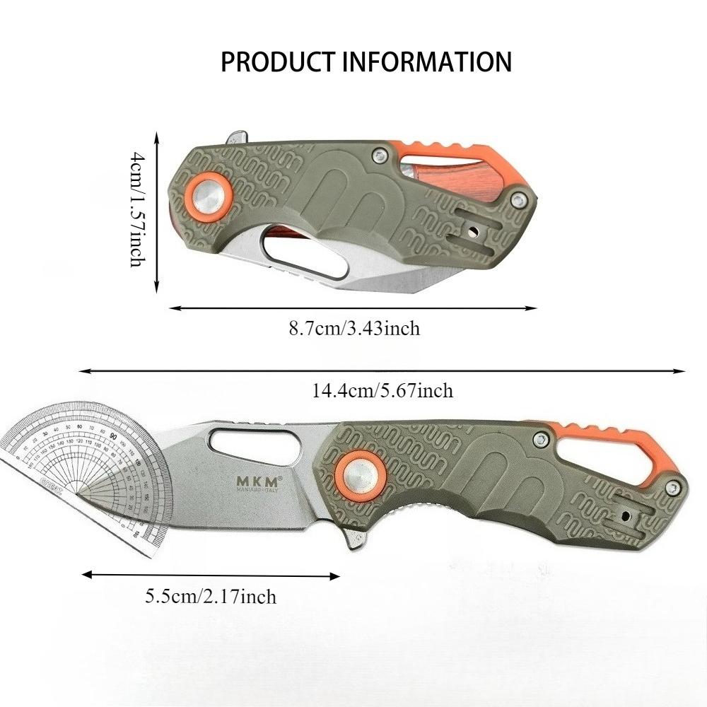 F0332 Mini Folding Knife with 8Cr13Mov Blade and Nylon Fiber Handle—EDC, Survival, Camping, Outdoor Survival Gear, Multi-Purpose Knife; Pocket-Sized Outdoor, Hiking, Rescue Tool Multi Functional Knives, Survival Equipment