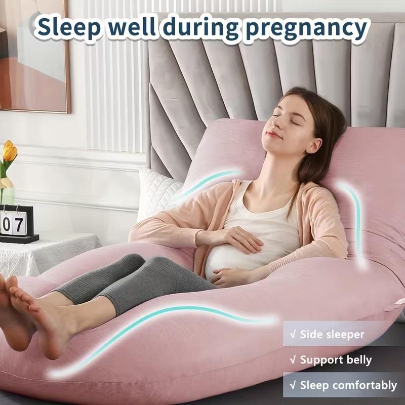 1PC U-shaped inflatable sleep pillow | Skin-friendly plush fabric | Fit body design | Relieve fatigue and help sleep | Applicable all year round