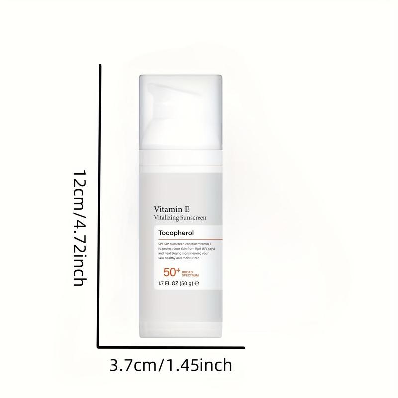SPF50 Vitamin E Sunscreen 50g | Skin Repair Face Sunblock for Winter | Broad-Spectrum UVA/UVB, No White Cast, Matte Finish | Christmas Holiday Travel & Party-Ready Glow