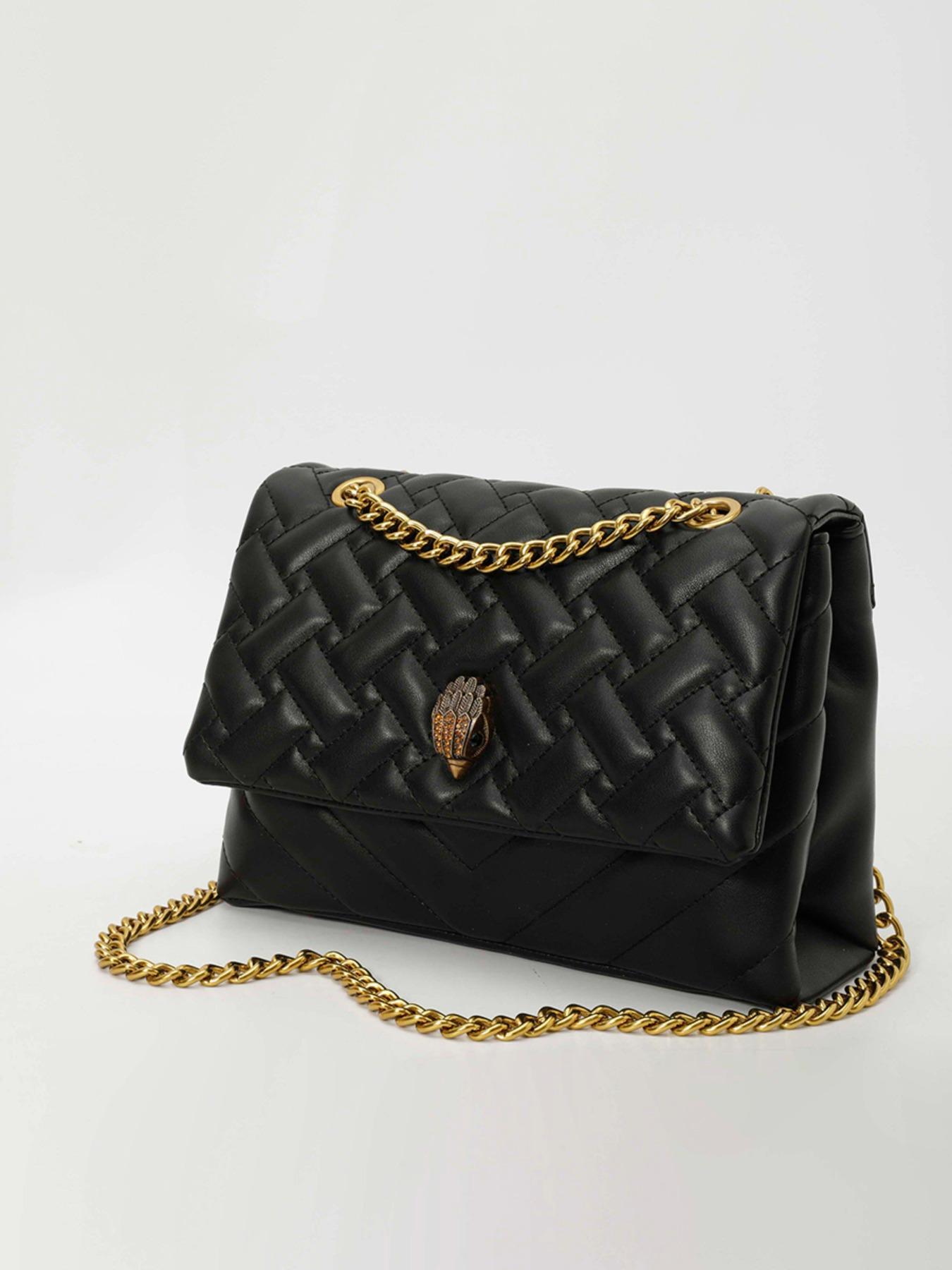 Fashion Crossbody Bag, Geometric Chain Letter Design, Large Capacity, Urban Commute, Shopping, Date Accessories, Daily Use