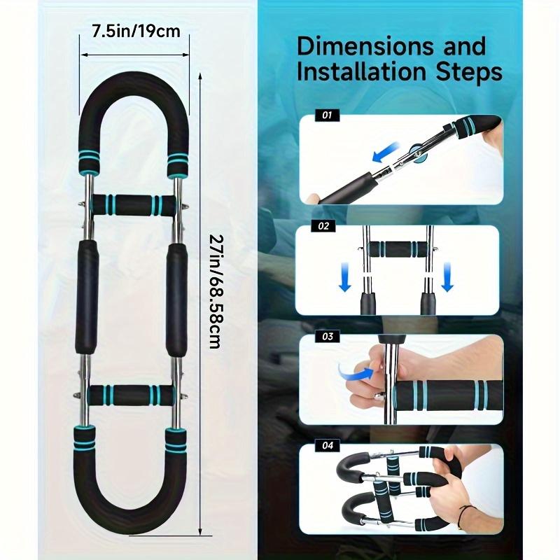 Muscle Burn Arm Exerciser, Shoulder Chest Trainer, Boost Muscle Burn, Home Use，Chest Arm Training Bar, High-strength Spring, Chest Tricep Exerciser, Non-slip Handle, Detachable for Storage，Adjustable Resistance Arm Chest Trainer, Alloy Material