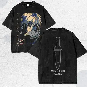 Vinland Saga True Warrior Tee - Retro Character Vintage Washed Shirt, A Teller of Tales Graphic for Manga Lovers