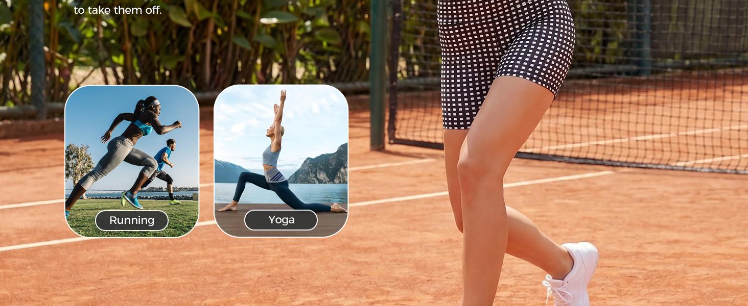 Aoysky Women's 2-Piece Gingham Workout Set - Padded Open-Back Crop Tank, High-Waist Sports Shorts, Women's Clothes, Open-Back Detail Flatters from Behind for Yoga, Two Piece Set