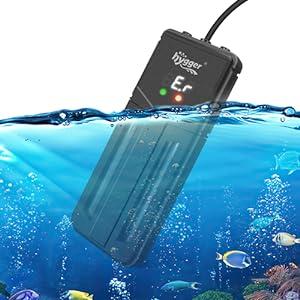 hygger Aquarium Heater,Submersible Fish Tank Water Heater Double Quartz Explosion-Proof with for Freshwater Saltwater Tank Submersible Quartz