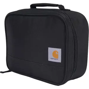 Carhartt Insulated Lunch Cooler For Men and Women, Fully Insulated Lunch Pale for Everyday Use, 4 Can (Black)