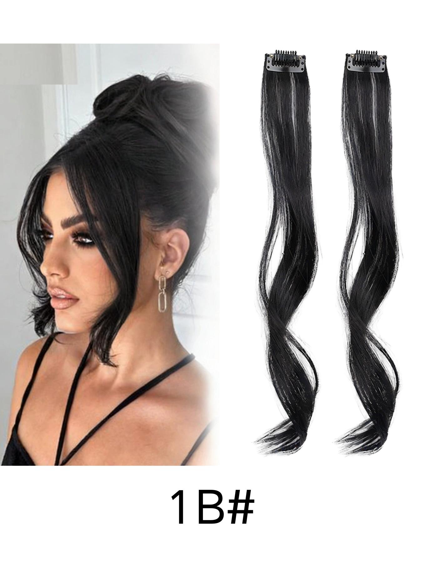 Dragon Whisker Bangs Synthetic Hair Clip, Slight Curl, Natural Face Shape, Suitable for Women, Daily Wear, Short Wigs, All Seasons