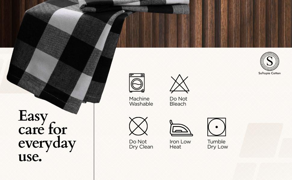 Gray Checked Dish Towels 12 Pack, 100% Cotton, 16x26 Inches, Absorbent, Quick Drying, Soft, Lint-Free, Tea & Bar Towels with Loop, Grey and White