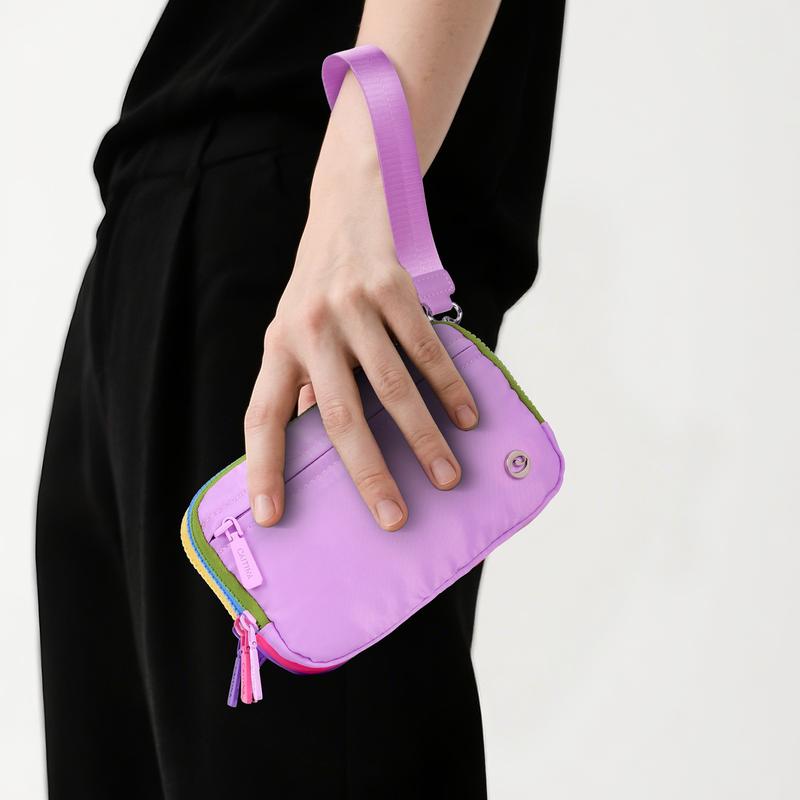 CN6051 Three-Layer Contrast Color Multifunctional ChestBag Polyester Material Waterproof Waist Bag lightweight commuter HandbagTikTokShopHolidayHau