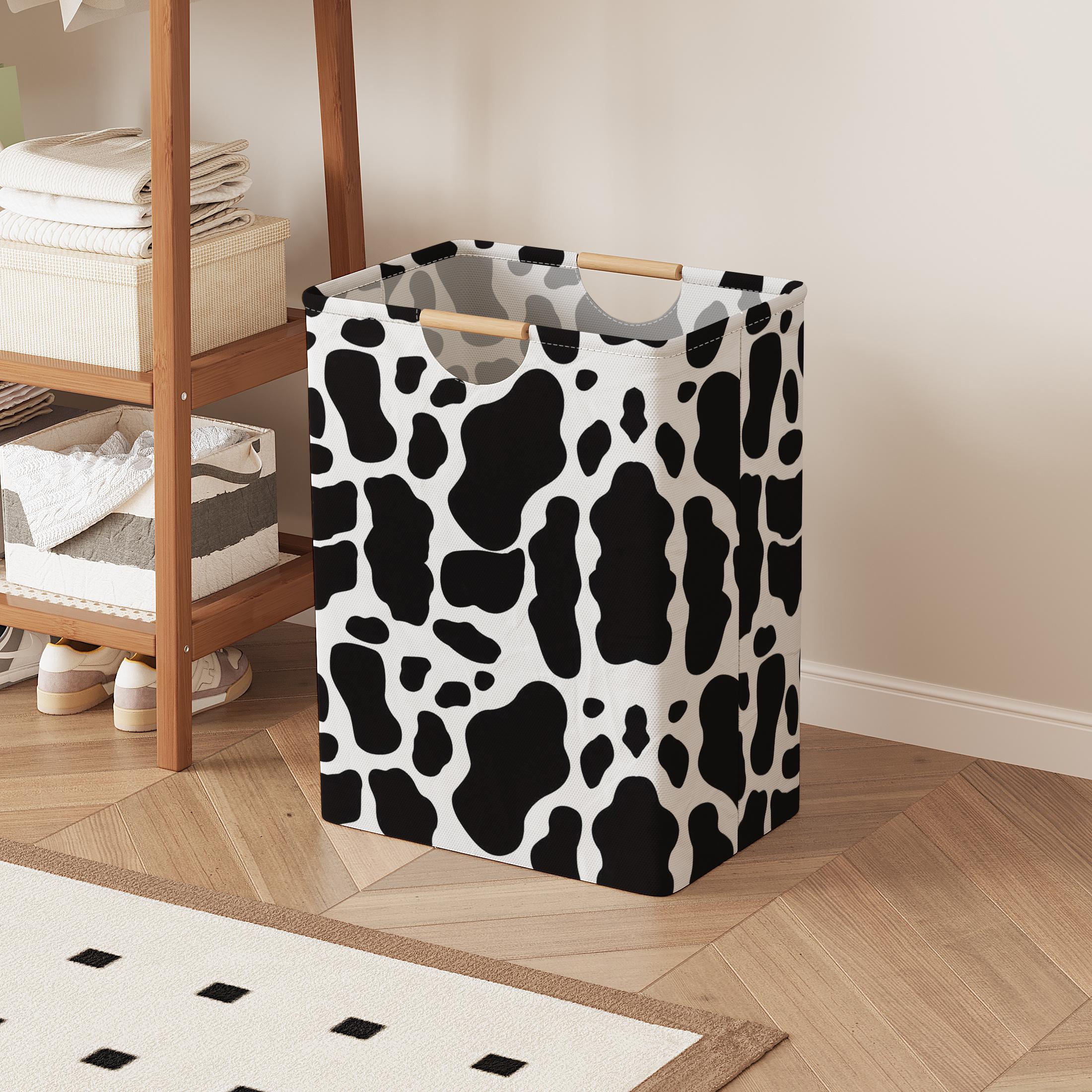 Block Pattern Open Storage Box, Foldable Laundry Basket with Handle, Home Bathroom Collapsible Clothes Organizer Bucket, Collapsible Laundry Hamper