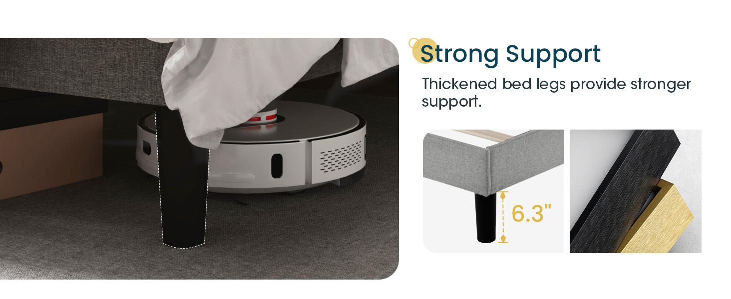 MUTICOR Upholstered Bed Frame with Tufted Wingback Headboard，【Frame Only No Mattress】 Modern Platform Bed with Wooden Slats Support -Non-Slip and Noise-Free，Full/King/Queen Bed Frame #TikTokShopBlackFriday #ChristmasGifts