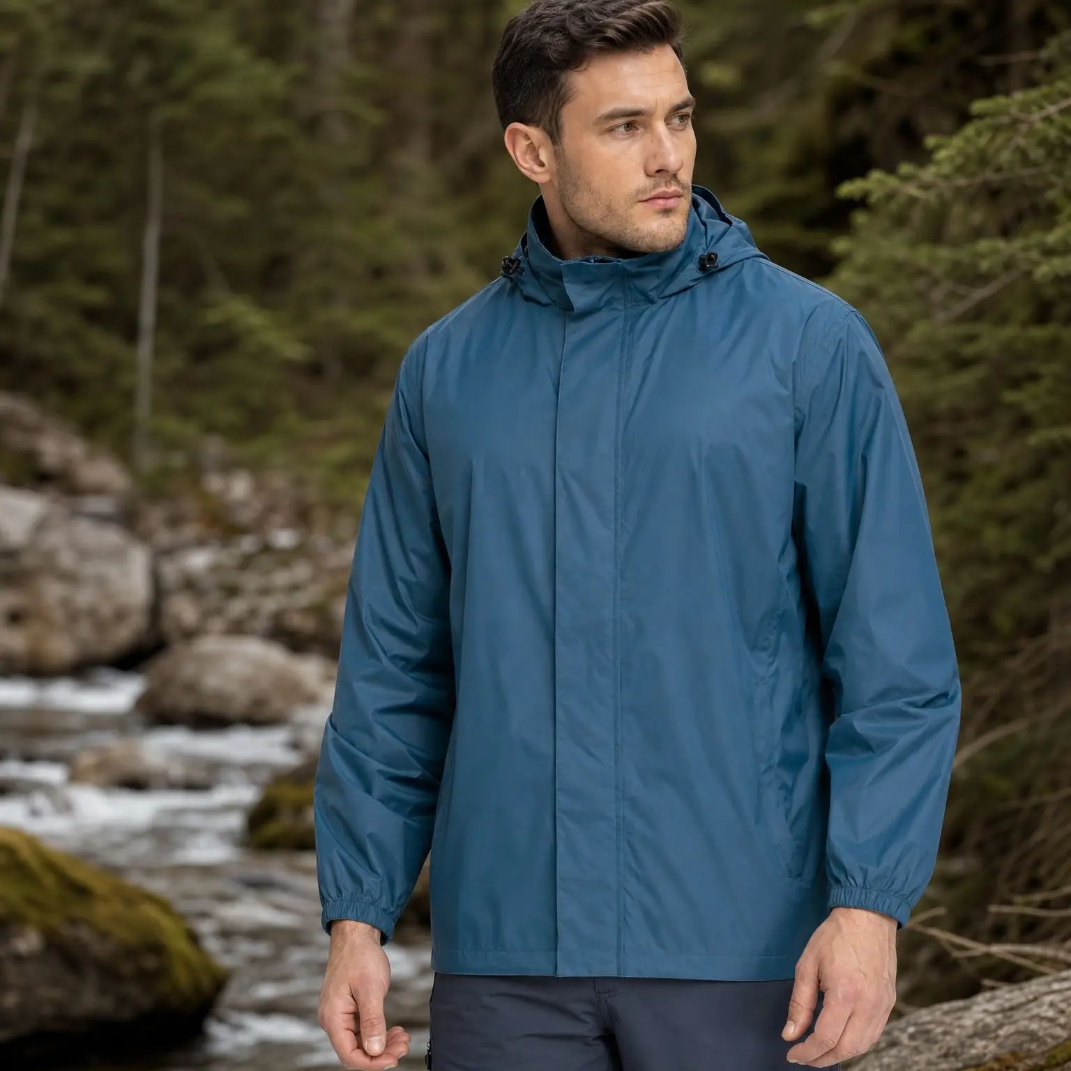Men's Packable Lightweight Waterproof Golf Rain JacketGift