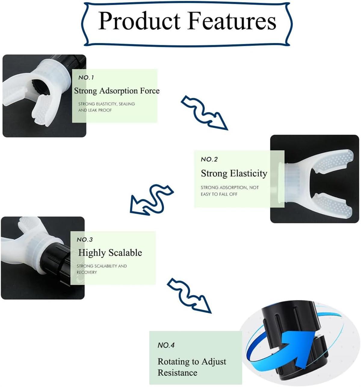 Breathing Exercise Tool with Variable Settings - Lightweight Home Training Equipment for Strength and Endurance Enhancement