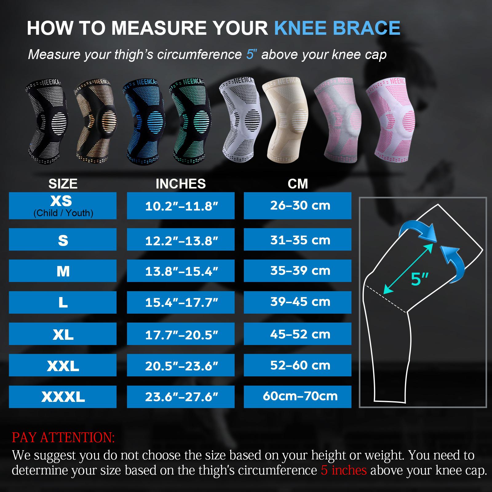 NEENCA Sports Knee Brace, cushioning and anti-collision knee support, suitable for wrestling, running, fitness, basketball, volleyball, and hiking.  Relieves knee pain. Volleyball and basketball equipment, leg protector, leg support.