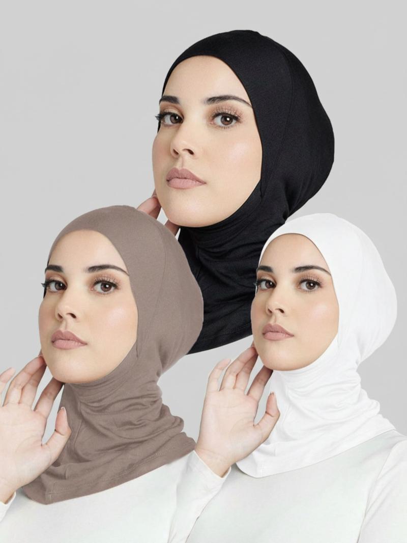 Women's Solid Color Instant Hijab Casual Soft Comfortable Breathable Hijab for Daily Wear, Fashion Accessories for Women & Girls, Modest Hijab