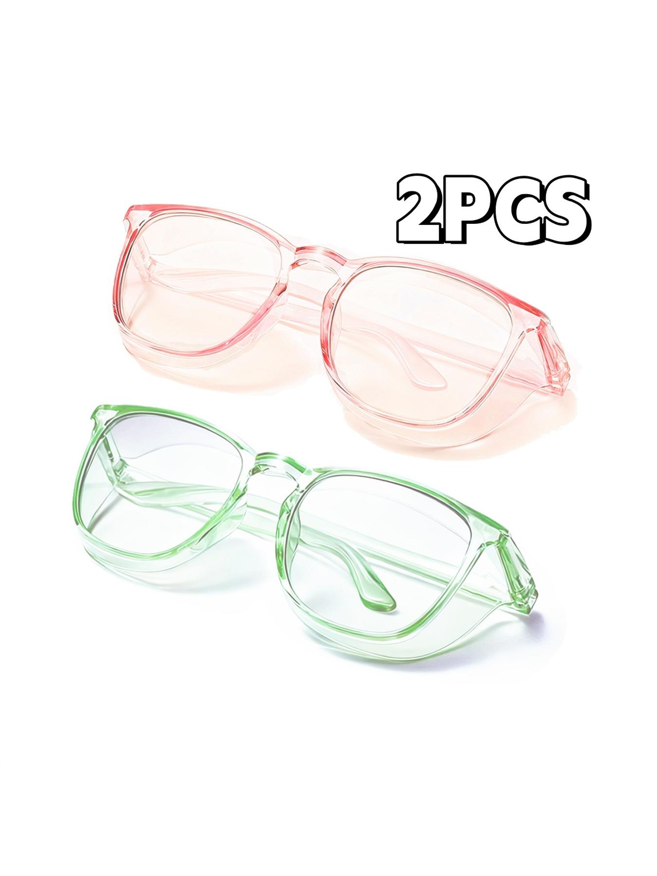Casual Full Rim Eyeglasses for Women & Men, 2 Pairs Fashion Eyeglasses for Work, Daily Clothing Decor, for Student Daily
