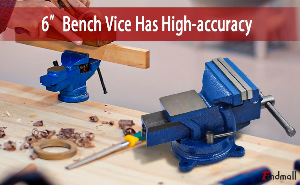 6" Heavy Duty Bench Vise with Anvil Swivel Table Top Clamp Locking Base #springtok Industrial Hardware Metal