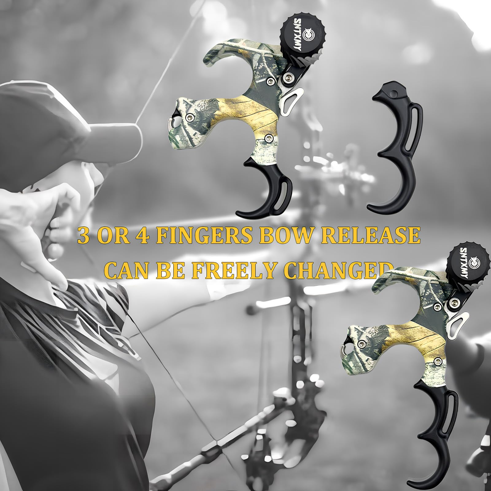 Bow Release for Compound Bow 360° Rotatable Thumb Release for Compound Bow Archery Trigger Release