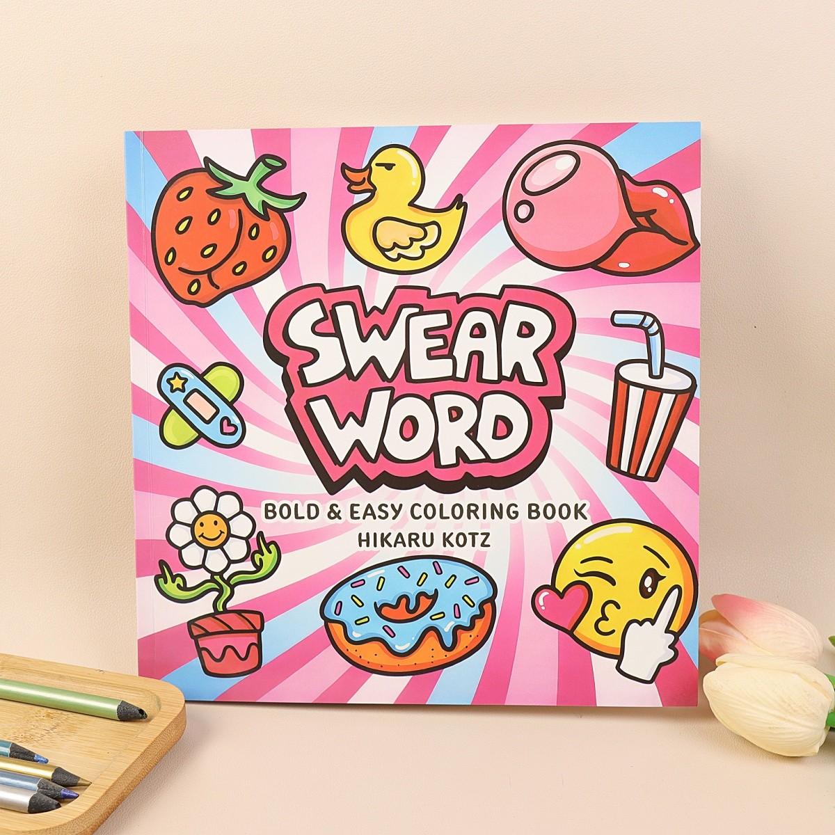 Adult Stress Relief Coloring Book, Swear Word Funny Coloring Book, Bold & Easy Fun Adult Coloring Book, Relaxing Handmade Activity Book, Coloring Gift Book