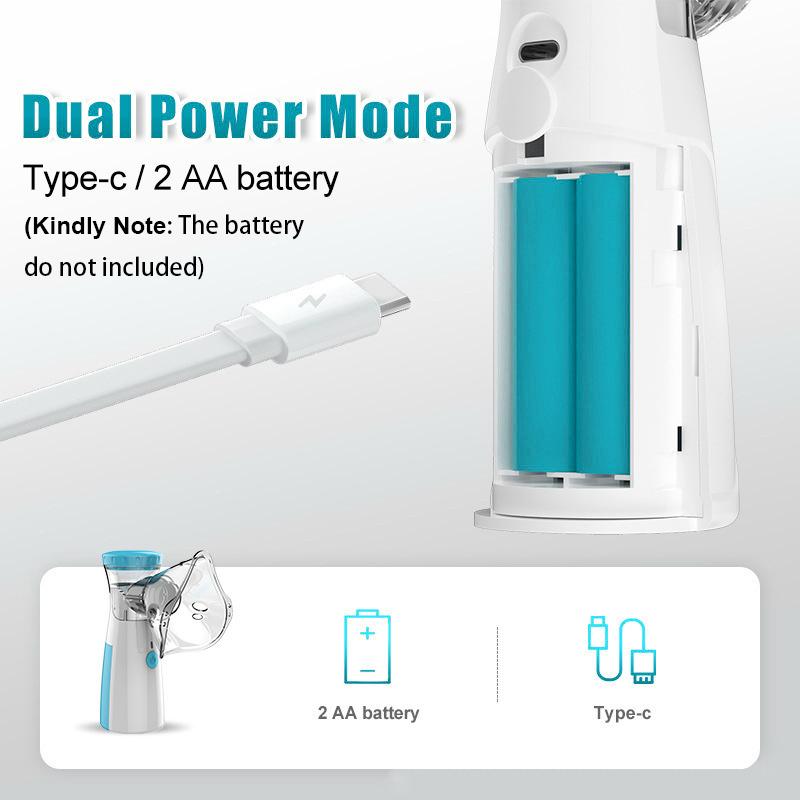 KOMOX Portable Handheld Nebulizer, Mesh Spacer Machine with Accessories for Adult & Kid, Handheld Electric Atomizer for  Home use Travel(Batteries Not Included)