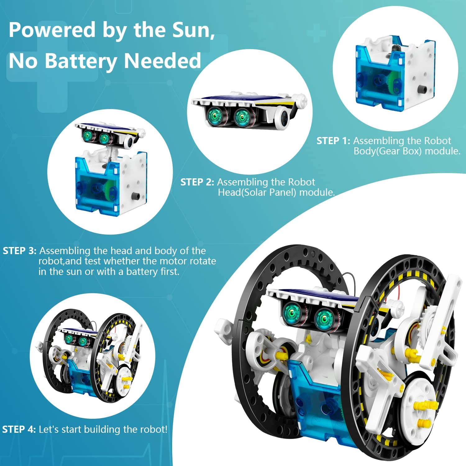 13-in-1 Solar Robot Toys for Boys Girls, STEM Science Kits for Kids Age 8-12, Building Experiments Robotics Kit STEM Projects for Kid Christmas Birthday Gifts