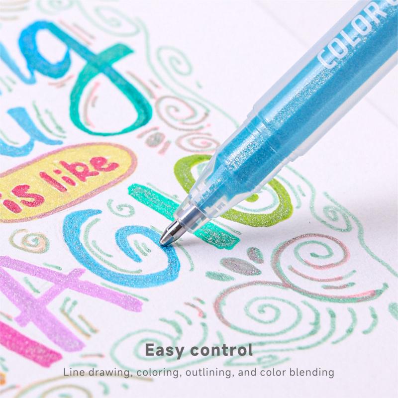 Super Flash effec Gel Pen,Glitter Gel Pens for Adult Coloring,1.0mm Vivid Color Variety Sparkle Glitter Gel Pen, Drawing, DIY Projects, Crafts Art Supplie, Art Markers Pen