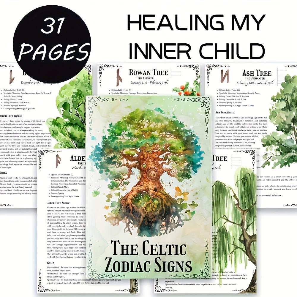 Celtic Astrology Guide Book, Celtic Tree Astrology with Beautiful Shadow Pages, Ideal for Wiccans Pagans and Spiritualists