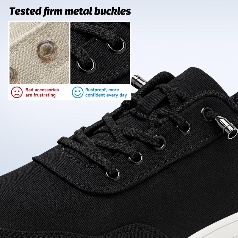 HOBIBEAR Womens Mens Hands Free Slip On Sneakers Comfort Wide Minimalist Barefoot Canvas Shoes Square headed flat bottom