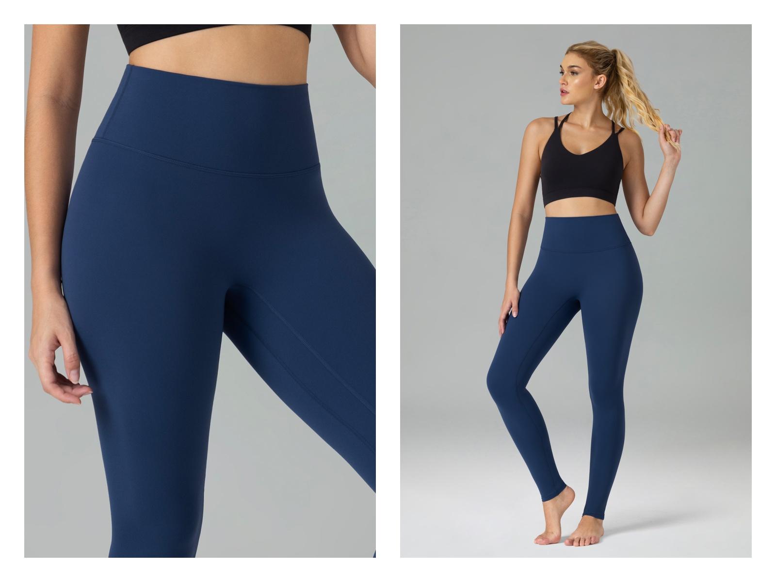 Colorfulkoala Women's No Front Seam Leggings Light Color Edition Dreamlux  High-Waisted Yoga Pants Tummy Control Athletic Workout Leggings with Inner Pocket 25"/28"