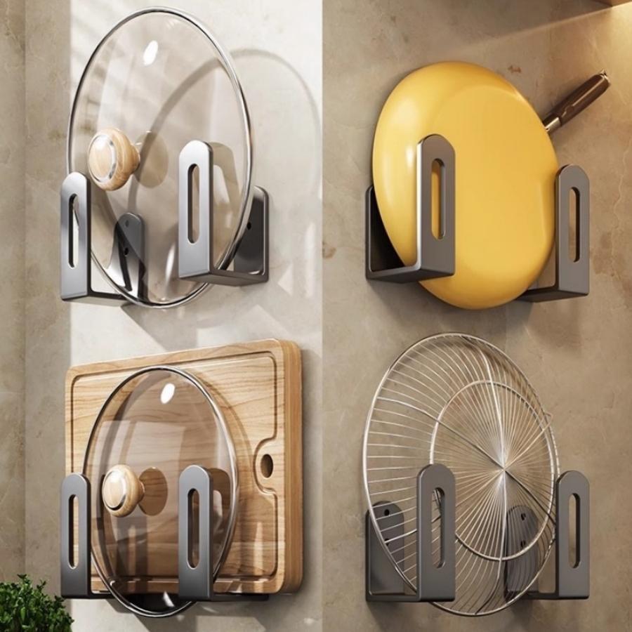 Wall-Mounted Kitchen Storage Rack, Multi-Functional Hanging Organizer, Space-Saving Design, Durable & Convenient Solution