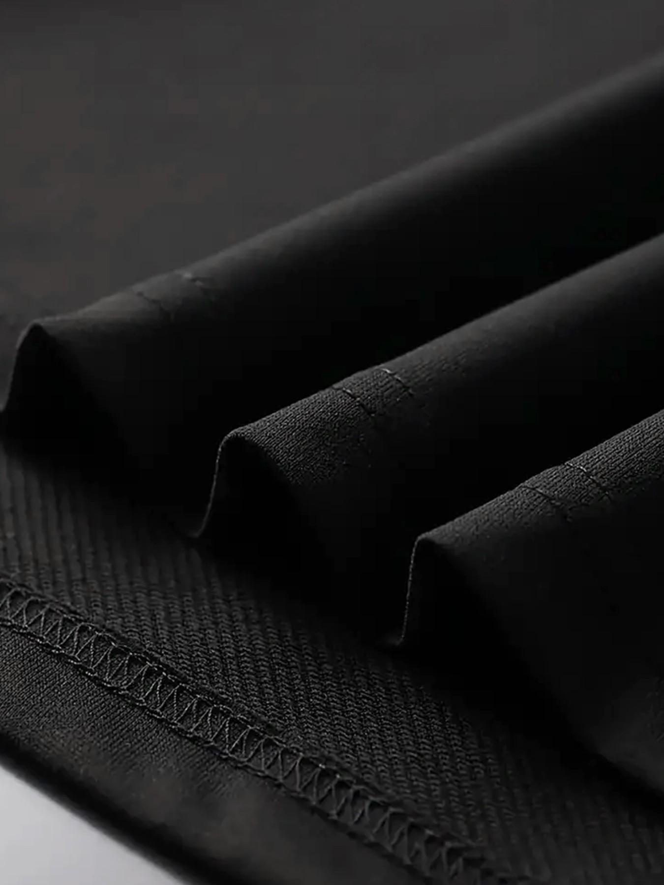 American High Street Dark Vortex Print T-Shirt for Men, 2026 New Oversize Loose Short Sleeve, Heavy Metal Style Streetwear