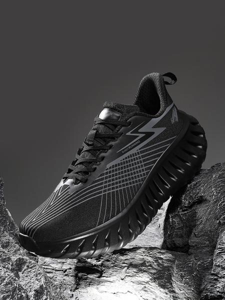 Men's Large Size Comfortable Outdoor Casual Shoes, Unique Design, Textile Lining, Rubber Sole, Fashion Element, Perfect for Sports Enthusiasts, Athletic Sneaker